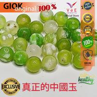 Gambar Butiran Beads Batu Giok Jade Jadeite Asli 6mm Green Phrenite - VeE dari Vee Jewelry Store Kota Bekasi 2 Tokopedia