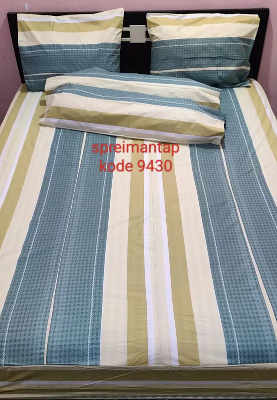 sprei perca My Love ukuran 90x200 kain kotakan 5