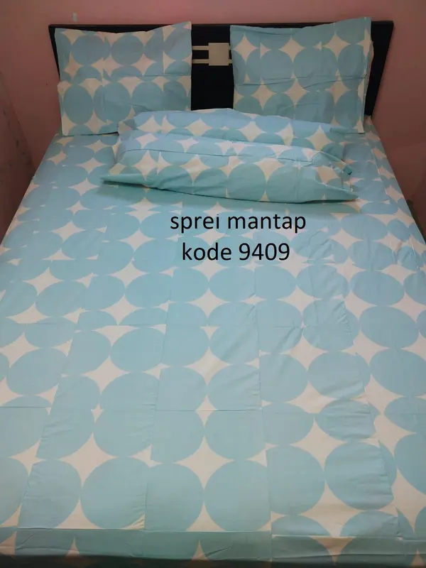 sprei perca My Love ukuran 90x200 kain kotakan 7