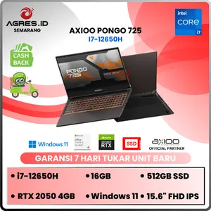 AXIOO PONGO 725 I7 12650H RTX2050 16GB 512GB SSD W11PRO 15.6"FHD 144HZ