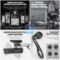 Gambar WEST BIKING 358 Bracket Mount Holder Comp Bike Lampu Sepeda Barfly Alu - Black dari Wof Wheel of Fortune Official Kab. Tangerang 3 Tokopedia