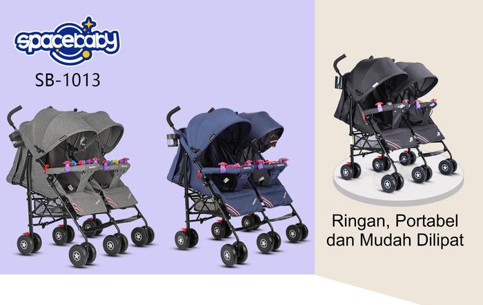 Gambar Stroller Spacebaby Twin SB 1013 Kereta Dorong Kembar dari Seven Kado Kota Bekasi Tokopedia
