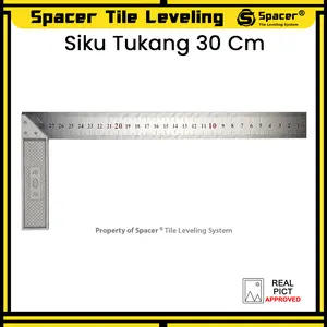 Penggaris siku tukang 30 cm 12 inch Besi
