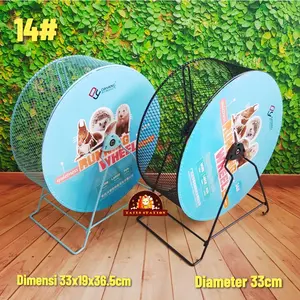 Dayang Running Wheel 14# Jogging Wheel Besi Silent Bola Landak Marmut