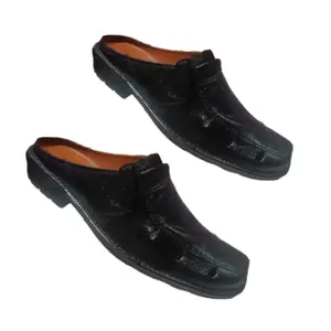 sandal Bustong pria kulit asli sepatu sandal pria sandal selop putih