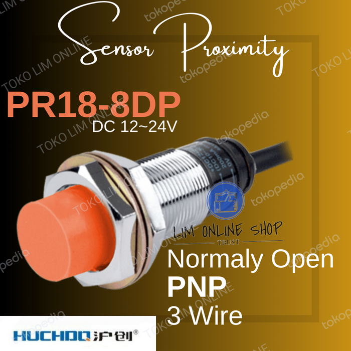 Jual SENSOR PROXIMITY PR18-8DP INDUCTIVE PNP NO DC 12-24V DIAMETER 18MM ...