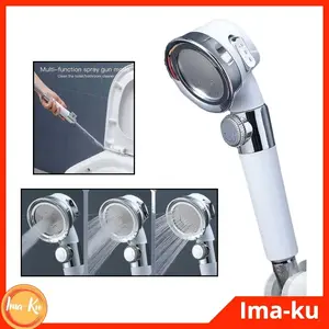 Kepala Shower Mandi Minimalis 3 Mode Air Semprotan Kencang Pressurized