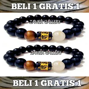 GELANG MANIEZ GADJAH KOMBINASI BATU TIGER EYE BATU TIBET MANTRA