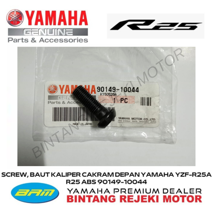Gambar SCREW, BAUT KALIPER CAKRAM DEPAN YAMAHA YZF-R25A R25 ABS 90149-10044 dari Yamaha Bintang Rejeki Motor Kab. Bandung Tokopedia