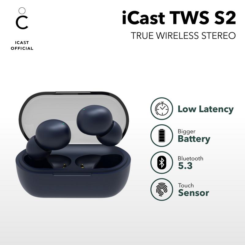 iCast TWS S2 Headset Bluetooth 5.3 Earbuds True Wireless S2 1