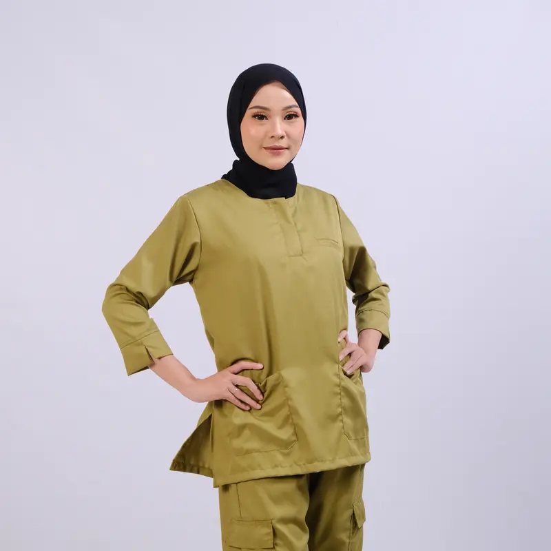 Baju OK OKA RESLETING DEPAN Lengan 7/8 Dokter Petugas medis Perawat 3