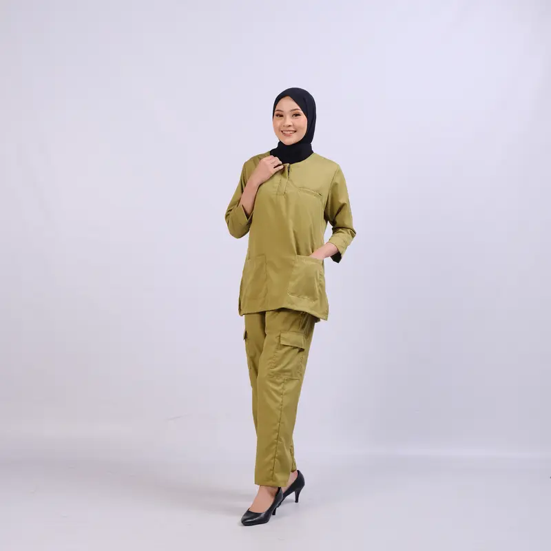 Baju OK OKA RESLETING DEPAN Lengan 7/8 Dokter Petugas medis Perawat 4