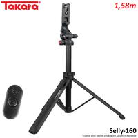 Gambar Takara Selly-160 Mini Tripod Selfie Stick with Shutter Remote dari Matrix Camera Kota Administrasi Jakarta Barat 2 Tokopedia