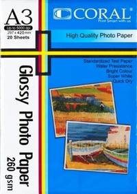 Gambar CORAL GLOSSY PHOTO PAPER A3 260 GSM dari FJ COM Kota Administrasi Jakarta Pusat 1 Tokopedia