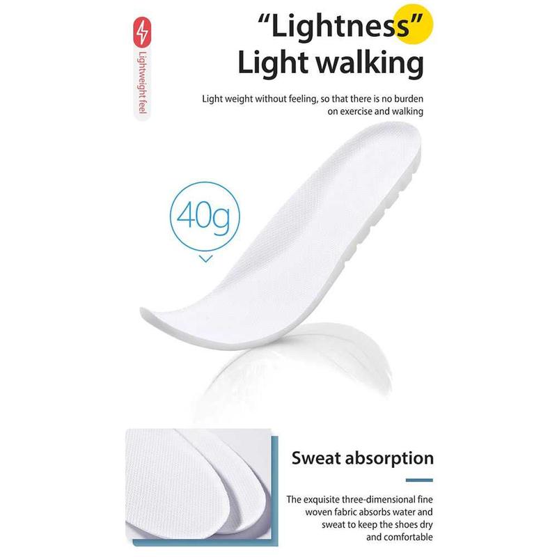 CULACING Insole Sepatu Alas Kaki Orthopedic Memory Foam Breathable 4