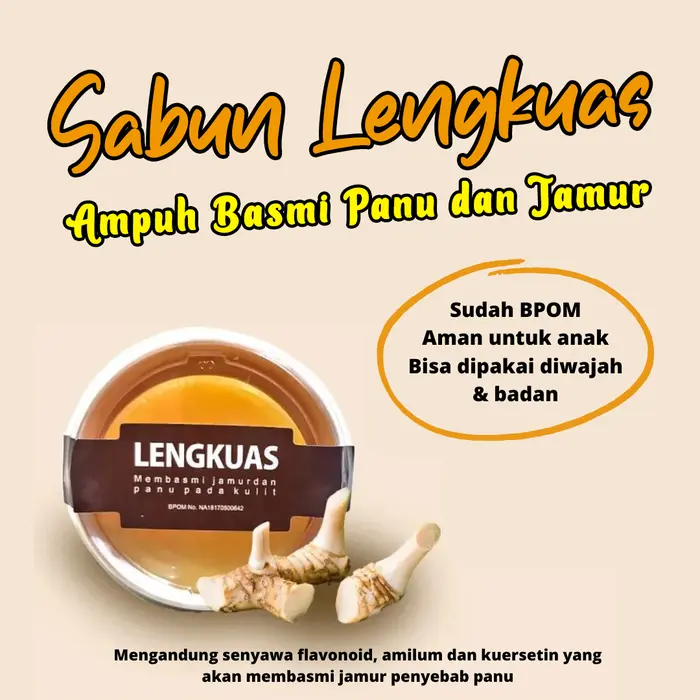 Gambar Sabun Lengkuas Obat Panu Jamur Sabun Adus Gatal Gatal Kulit Panu - Lengkuas Coklat dari VikaStore18 Kab. Klaten 5 Tokopedia
