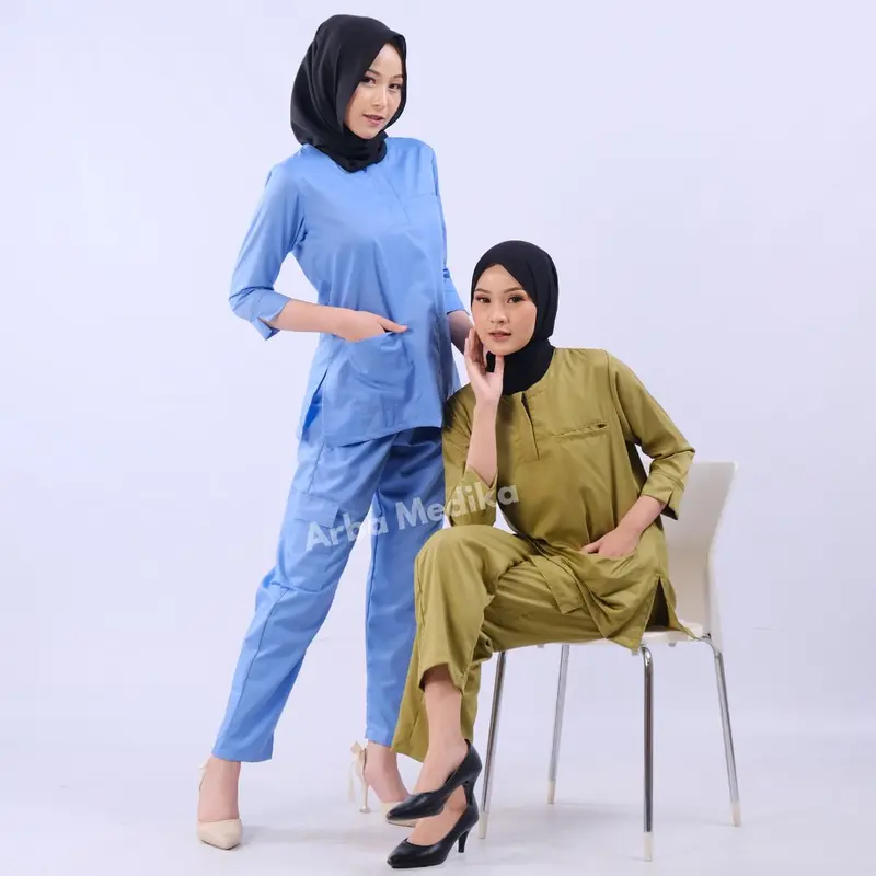 Baju OK OKA RESLETING DEPAN Lengan 7/8 Dokter Petugas medis Perawat 2