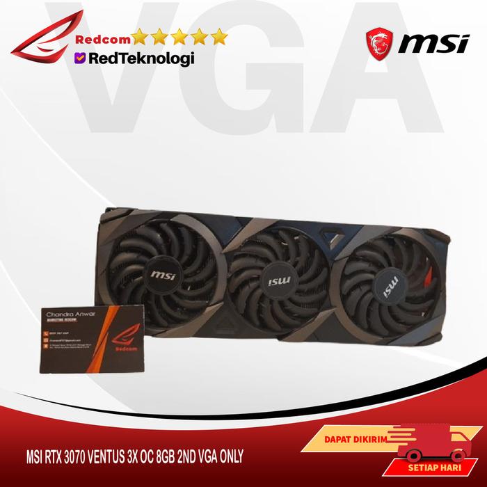 Gambar MSI RTX 3070 VENTUS 3X OC 8GB 2ND VGA ONLY - BOX dari RedTeknologi-Redcom Kota Administrasi Jakarta Barat Tokopedia