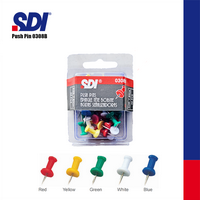 Gambar SDI 0308B Coloured Push Pin / Paku Push Berwarna 25pcs dari SDI ZRM Indonesia Kota Administrasi Jakarta Barat 1 Tokopedia