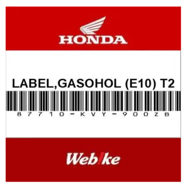Gambar Label Gasohol (E10) T2 87710-KVY-900ZB CLICK125 HONDA Thailand dari Webike Indonesia Kota Administrasi Jakarta Selatan Tokopedia