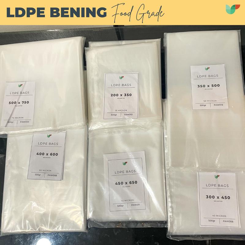 PACKBAG ID Plastik PE Bening food grade, LDPE transparan isi 500gr 2