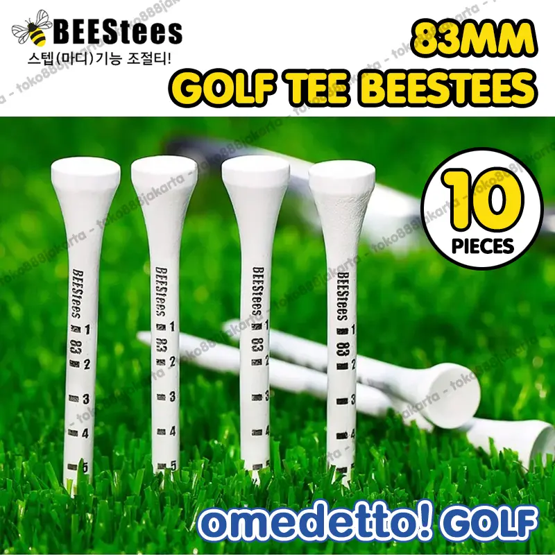 GOLF WOODEN TEE BEES TEES WITH SIDE STRIPES BEESTEES KAYU OMEDETTO 0