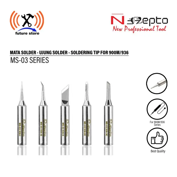 Nepto MS-03 Series Mata Solder Solder Tip Silver Ujung Solder Original