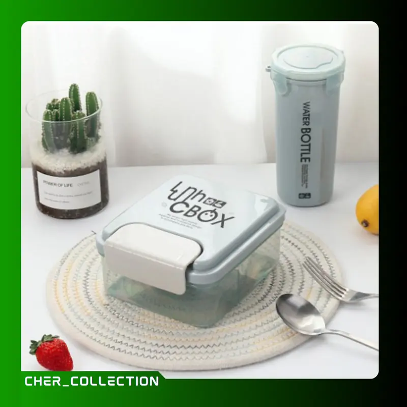 Lunch Box 1 Set Kotak Bekal Dan Botol Minum - 7478 4