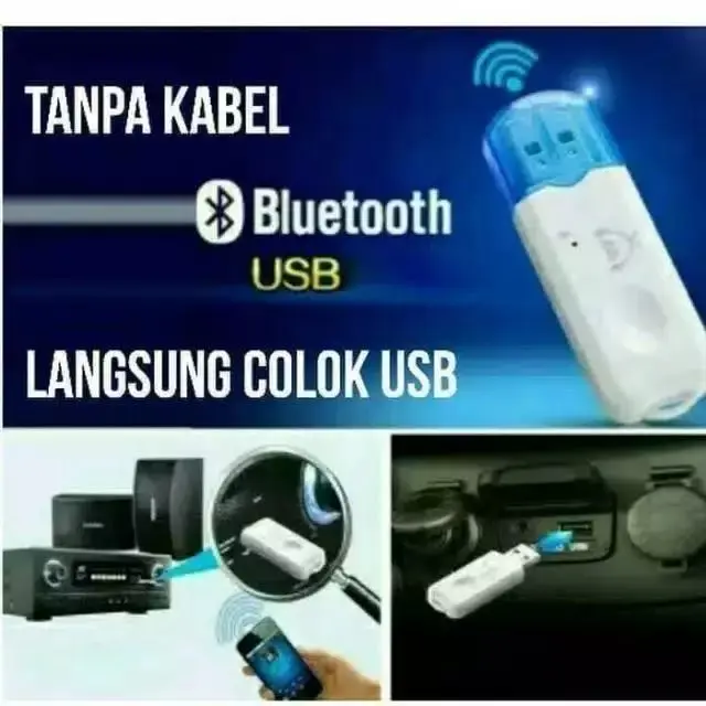 Bluetooth Receiver bluetooth Dongle tanpa kabel aux 3