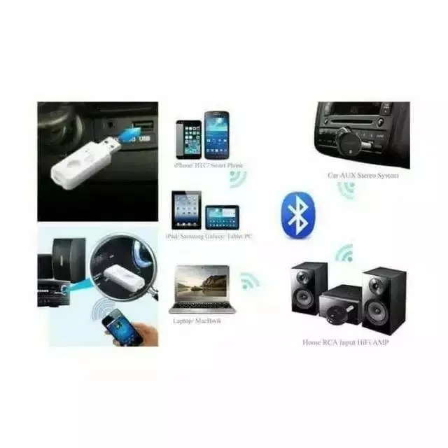 Bluetooth Receiver bluetooth Dongle tanpa kabel aux 2