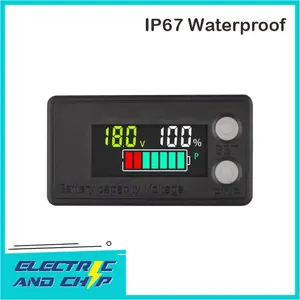 Battery Voltage Capacity Meter Indikator Kapasitas Baterai Waterproof