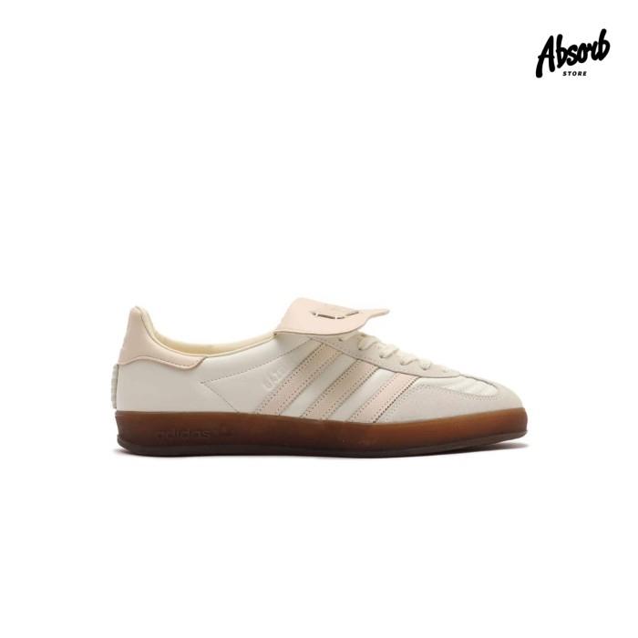 adidas gazelle silver green womens Adidas x Foot Industry Unisex Gazelle Indoor Green / Cream White Low Top  Sneakers main image 1