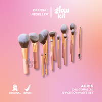 Gambar AERIS BEAUTÉ The Coral 2.0 (12 pcs Face & Eye Brush Set) dari Glow Kit Store Kota Administrasi Jakarta Barat 1 Tokopedia