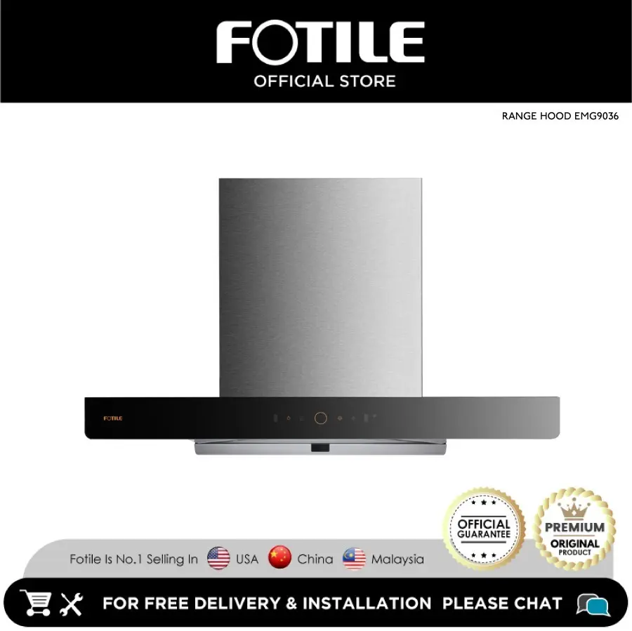 FOTILE Range Hood - EMG9036 (90 cm) - Suara Senyap