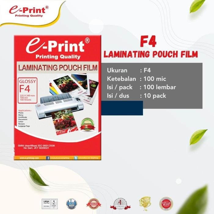 Gambar Laminating Pouch e-Print F4 dari Megacomp Online Kota Bandung Tokopedia
