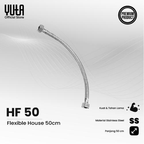 Gambar YUTA Selang Air - Flexible Hose 50cm Stainless Steel HF dari Vinilon Kota Administrasi Jakarta Utara Tokopedia