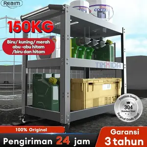 Reaim Trollies Bengkel Rak 3 Susun Trolly Trolley perkakas tools Tool