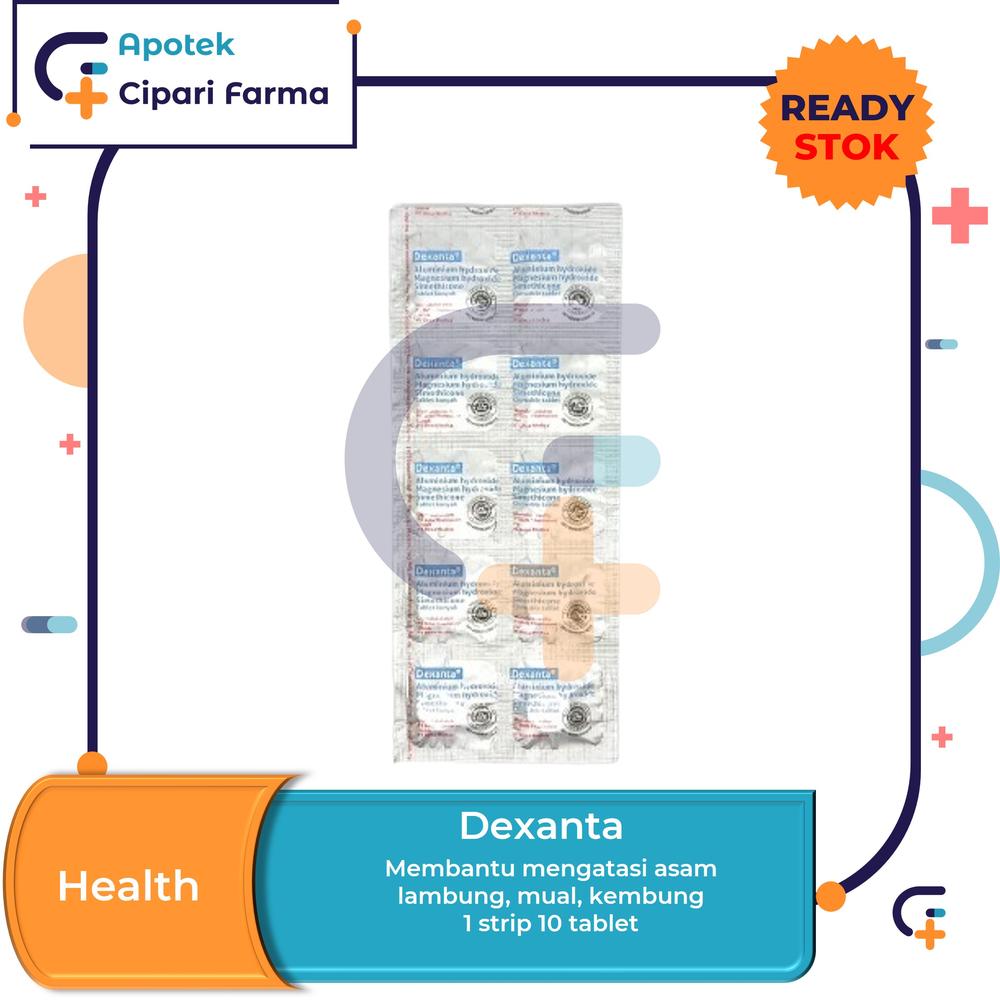 Dexanta Tablet Obat Sakit Maag | Nyeri Ulu Hati | Asam Lambung 1 Strip