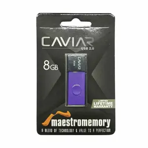 Maestro Caviar FlashDisk 8GB USB 2.0 Waterproof Shockproof Magnetproof Temperatureproof Warna Ungu Kuning Biru Original