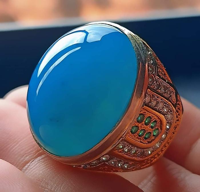 Gambar Batu Bacan Doko Blue HQ Ajib BC090 Majiko Biru Kental Glossy Perak dari CNC phoneshop Kota Administrasi Jakarta Pusat Tokopedia