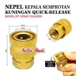 Nepel Kepala Semprotan Kuningan Quick Release Jet Spray Cleaner
