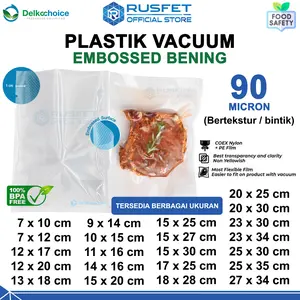 Plastik Vacuum Bag EMBOSSED BENING Emboss Bintik Vacum Sealer Makanan Frozen Food Termurah DELKOCHOICE