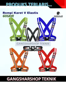 Rompi Safety V Karet Elastis Reflective Strap Safety Sepeda dan Lari