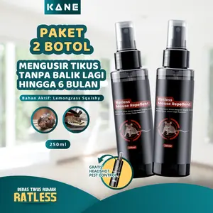 Pengusir Tikus Alami Spray Ratless 250ml Paket 2 Pcs Obat Anti Tikus