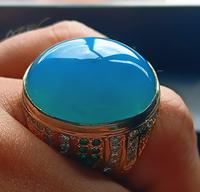 Gambar Batu Bacan Doko Blue HQ Ajib BC090 Majiko Biru Kental Glossy Perak dari CNC phoneshop Kota Administrasi Jakarta Pusat 3 Tokopedia