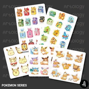 Sticker Set Eevee Pokemon Eeveelution Stiker Planner DIY Jurnal Eeve