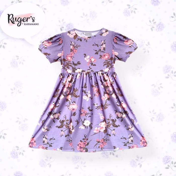Gambar Rugers By Kayamani - Dress Anak Perempuan - Raya Daisy purple roses - 8-9 tahun dari Rugers By Kayamani Kota Tangerang Selatan Tokopedia