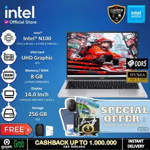 Acer Aspire Lite AL14 31P - Intel N100 8GB DDR5 256GB SSD 14" WUXGA