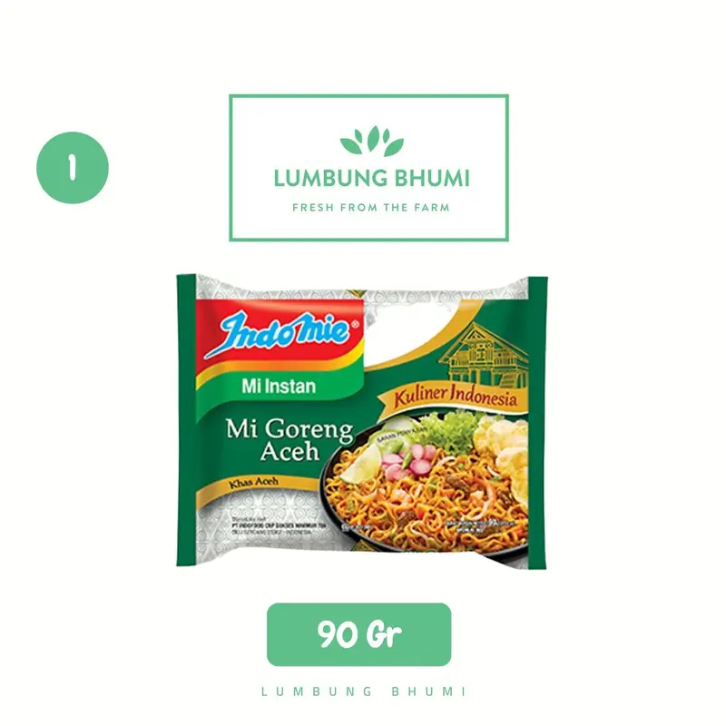 INDOMIE Mi Goreng Aceh 90 Gr 1 Pcs - Lumbung Bhumi 1