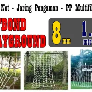 Safety Net Size 1.2 Mtr x 1.0 s/d 2.5 Mtr | Outbound Playground 8 mm Kotak 10cm Tali PP Multifilament